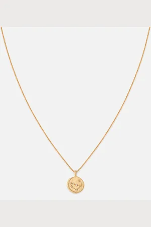 Astrid & Miyu Capricorn Zodiac 18-Karat -Plated Recycled Sterling Silver Necklace