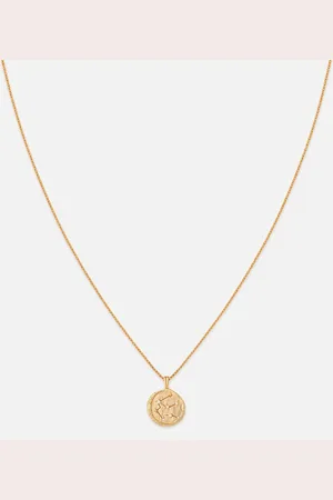 Astrid & Miyu Aquarius Zodiac 18-Karat Plated Recycled Sterling Silver Necklace