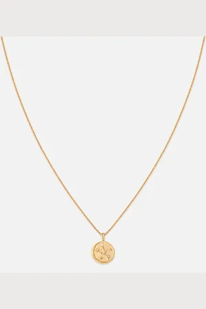 Astrid & Miyu Taurus Zodiac 18-Karat -Plated Sterling Silver Necklace