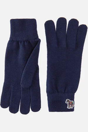 Paul Smith Zebra Appliqué Wool Gloves