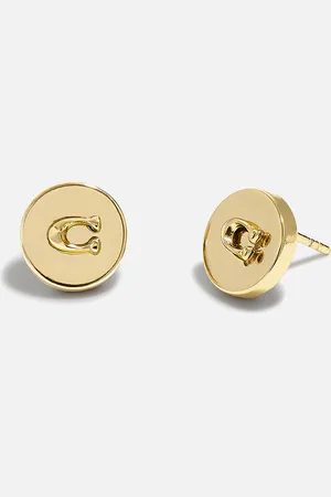 Coach Signature C Disc -Tone Stud Earrings