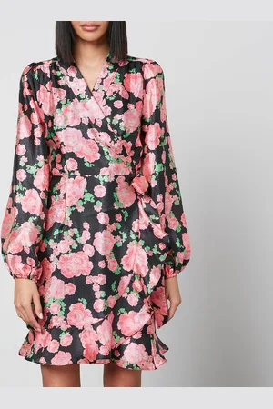 Crās Linda Floral-Print Satin Dress - EU 38/UK 10