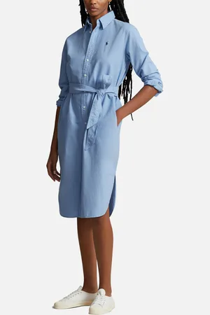 Ralph Lauren Long Sleeve Cotton-Poplin Shirt Dress - UK 4