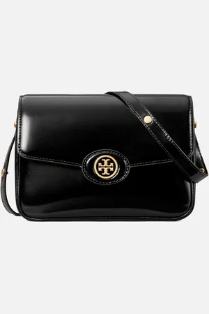 Tory Burch Robinson Spazzolato Convertible Leather Shoulder Bag