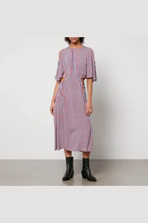 Stella Nova Checked Satin Midi Dress - DK 38/UK 12