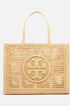 Tory Burch Ella Crocheted Straw Tote Bag