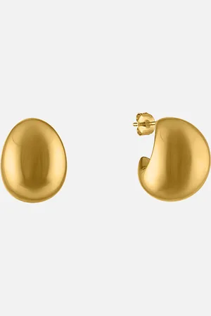 Oma The Label Ewa 18 Karat Plated Hoop Earrings