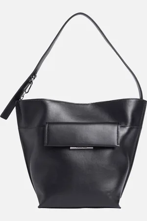 Calvin Klein Linear Faux Leather Shopper Bag
