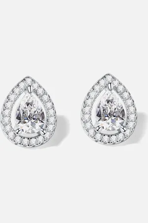 CARAT* London Carat London Emile White Gold Plated Sterling Studs