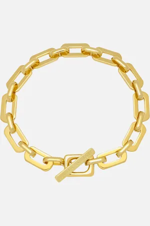 ESTELLA BARTLETT Square Link T-Bar Gold-Tone Bracelet