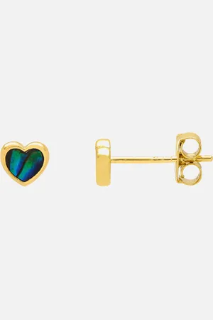 ESTELLA BARTLETT Abalone Heart Gold-Tone Single Stud Earring