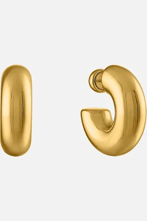 Oma The Label The Chubby 18 Karat -Plated Hoop Earrings