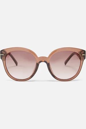 Le Specs Capacious Acetate Round-Frame Sunglasses