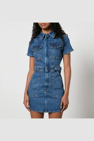 GOOD AMERICAN Fit For Success Denim Mini Dress - XS
