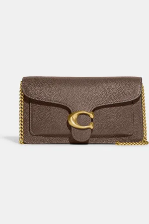 Coach Tabby Chain Leather Clutch Bag