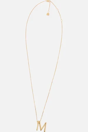 Astrid & Miyu Initial Pavé 18K -Plated Necklace