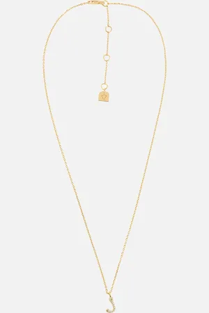 Astrid & Miyu Initial Pavé 18K -Plated Necklace