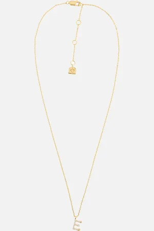Astrid & Miyu Initial Pavé 18K -Plated Necklace