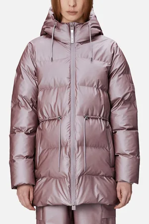 Rains Alta Long Coated Shell Puffer String W Jacket W3T4 - S