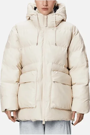 Rains Alta Coated Shell Puffer Cargo Jacket W3T3 - XL