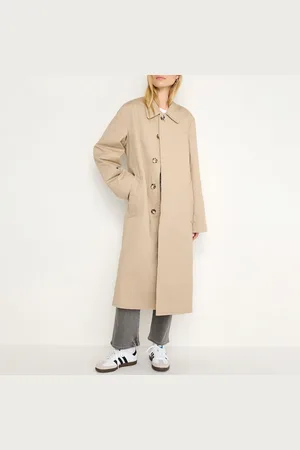 GOOD AMERICAN Cotton-Blend Gabardine Mac Coat - S