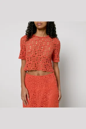 Max&Co. Morfeo Macramé Cotton-Blend Top - XL