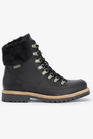 Barbour Woodside Waterproof Leather Lace Up Boots - UK 3
