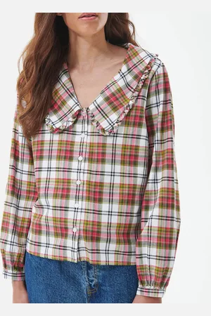 Barbour Shelly Checked Cotton-Gauze Blouse - UK 10