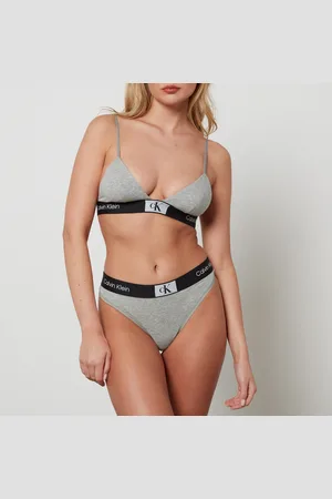 Calvin Klein Stretch-Cotton Soft-Cup Triangle Bra - L