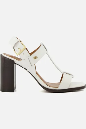 Dune Jacie Open Toe Leather Block Heeled Sandals - UK 3