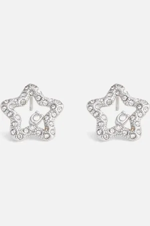 Coach Signature -Tone Pavé Star Stud Earrings