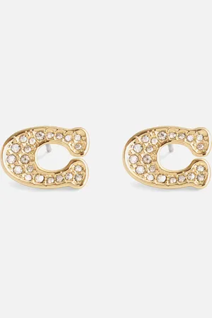 Coach Signature Pavé C -Tone Stud Earrings