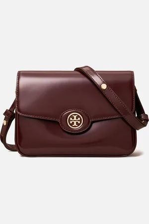 Tory Burch Robinson Spazzolato Convertible Leather Shoulder Bag