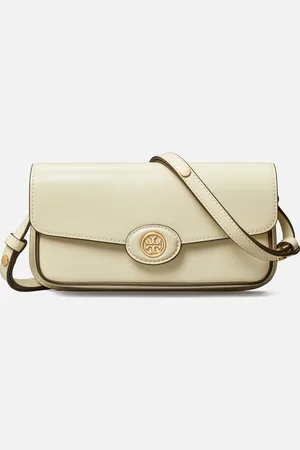 Tory Burch Robinson Spazzolato Leather Shoulder Bag