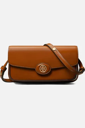 Tory Burch Robinson Spazzolato Leather Shoulder Bag