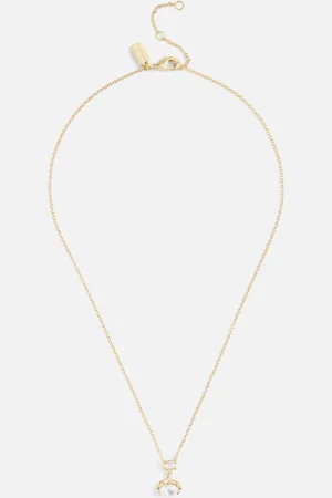 Coach Pearl Orb Short -Tone Pendant Necklace