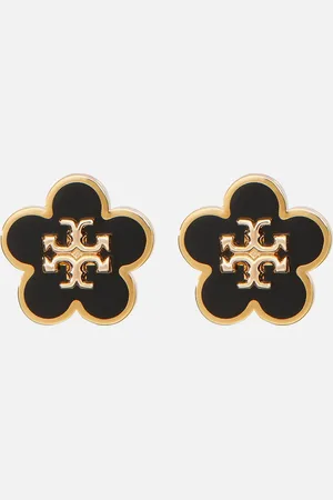 Tory Burch Kira Gold-Tone Enamel Flower Stud Earrings