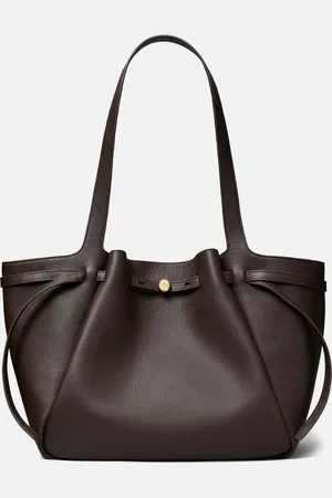 Tory Burch Romy Pebble-Grain Leather Tote Bag