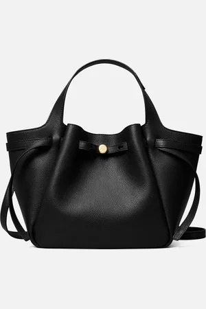 Tory Burch Romy Pebble-Grain Leather Satchel