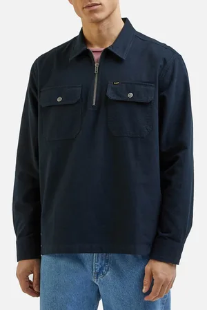 Lee Brushed Cotton Half-Zip Shirt - S