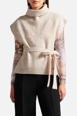 Ted Baker Malissr Funnel Neck Wool-Blend Vest - M