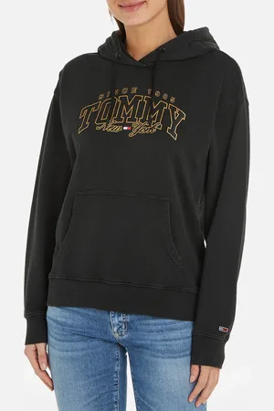 Tommy Hilfiger Relaxed Luxe Varsity Cotton Hoodie - XS
