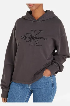 Calvin Klein Logo-Embroidered Cotton-Jersey Hoodie - S