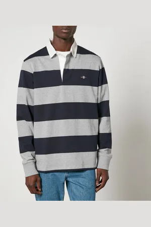 GANT Shield Barstripe Heavy Rugger Cotton-Jersey Top - S