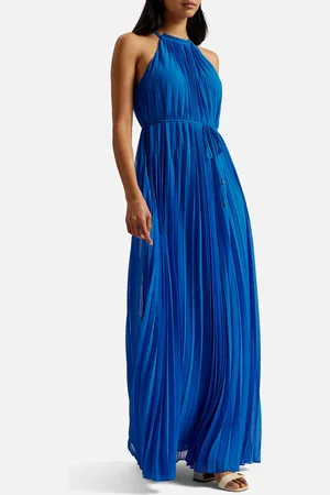 Ted Baker Helyos Pleated Chiffon Midi Dress - UK 10