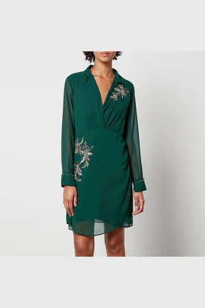 HOPE & IVY Lennon Embellished Chiffon Dress - UK 8
