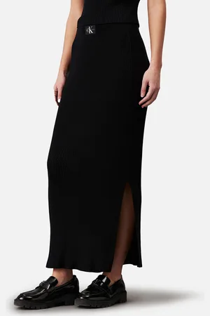 Calvin Klein Woven Lyocell Label Sweater Skirt - XS