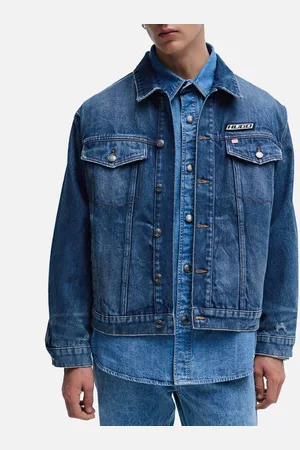 HUGO BOSS 026/2 Reverse Logo-Appliquéd Denim Jacket - S