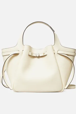 Tory Burch Romy Pebble-Grain Leather Satchel