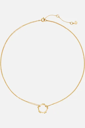 Tory Burch Miller Stud Circle -Tone Pendant